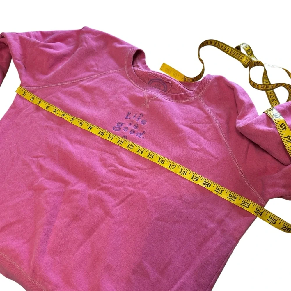 Life is Good Women's Pink Crewneck Sweatshirt - Picture 7 of 11